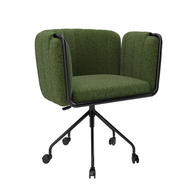 ALMOST PERFECT - Olive Green Fabric Swivel Office Chair - Orla