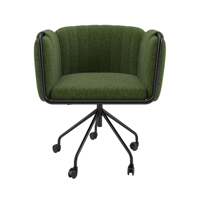 ALMOST PERFECT - Olive Green Fabric Swivel Office Chair - Orla