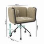 GRADE A1 - Mink Fabric Swivel Office Chair - Orla