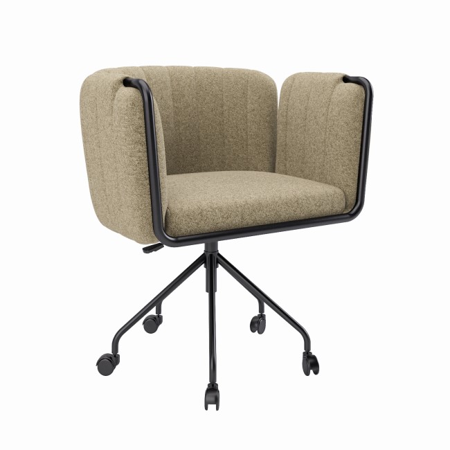 Mink Fabric Swivel Office Chair - Orla