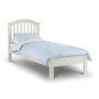 GRADE A2 - Julian Bowen Olivia Stone White Single Bed