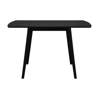 GRADE A1 - Small Black Wooden Drop Leaf Dining Table - Seats 2-4 - Olsen