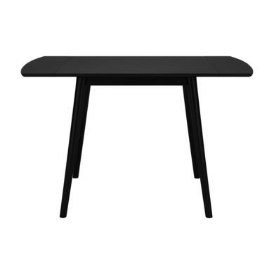GRADE A1 - Small Black Wooden Drop Leaf Dining Table - Seats 2-4 - Olsen