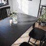 Extendable Black Wooden Drop Leaf Dining Table - Seats 2-4 - Olsen