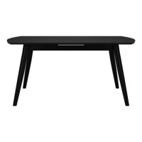 Black Wooden Extendable Dining Table - Seats 4-6 - Olsen