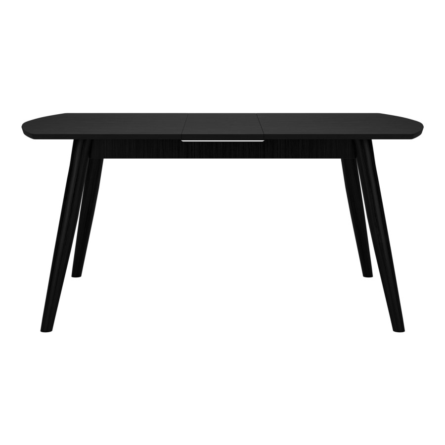 GRADE A2 - Black Wooden Extendable Dining Table - Seats 6 - Olsen