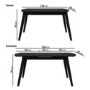 GRADE A2 - Black Wooden Extendable Dining Table - Seats 6 - Olsen