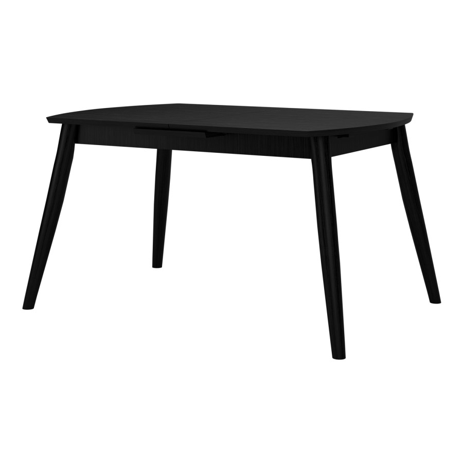 GRADE A2 - Black Wooden Extendable Dining Table - Seats 6 - Olsen
