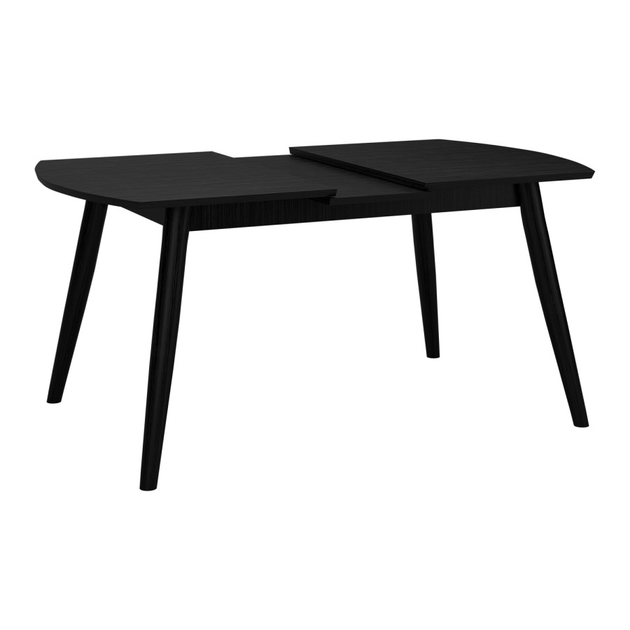 GRADE A2 - Black Wooden Extendable Dining Table - Seats 6 - Olsen