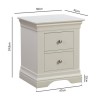 Grade A1 Olivia Off White Two Drawer Bedside Table