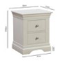 ALMOST PERFECT - Olivia Off White Two Drawer Bedside Table