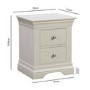 GRADE A1 - Olivia Off White Two Drawer Bedside Table