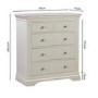 Olivia Off White 3 + 2 Drawer Chest of Drawers