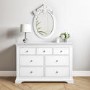 White 4 + 3 Drawer Wide Chest of Drawers - Olivia