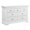 GRADE A2 - Olivia White 4 + 3 Drawer Wide Chest of Drawers