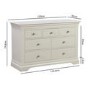 Olivia Off White 4 + 3 Drawer Wide Chest of Drawers