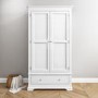 White 2 Door 1 Drawer Wardrobe - Olivia