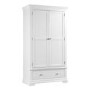 GRADE A2 - Olivia White 2 Door 1 Drawer Wardrobe