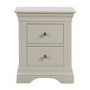 GRADE A1 - Olivia Off White Two Drawer Bedside Table