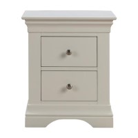 ALMOST PERFECT - Olivia Off White Two Drawer Bedside Table