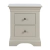 GRADE A1 - Olivia Off White Two Drawer Bedside Table