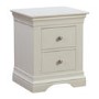 GRADE A1 - Olivia Off White Two Drawer Bedside Table