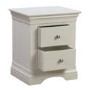 GRADE A1 - Olivia Off White Two Drawer Bedside Table