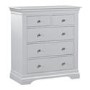 Grey Painted French Chest of 5 Drawers - Olivia