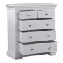 GRADE A1 - Pale Grey 3 + 2 Drawer Chest of Drawers - Olivia