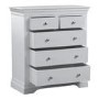 Grey Painted French Chest of 5 Drawers - Olivia
