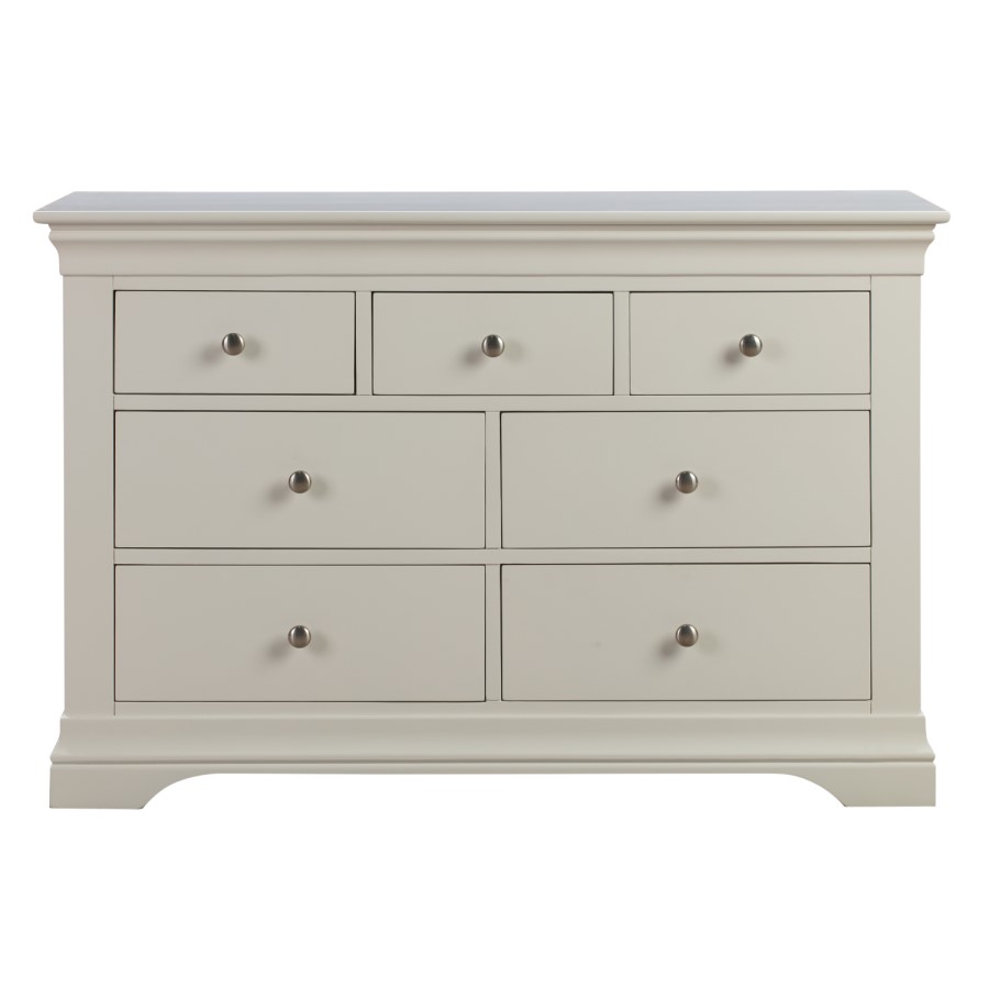 Olivia Off White 4 + 3 Drawer Wide Chest of Drawers