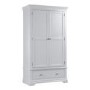 Pale Grey 2 Door 1 Drawer Wardrobe - Olivia