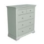 Sage Green French Tall Chest of 5 Drawers - Olivia