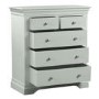Sage Green French Tall Chest of 5 Drawers - Olivia