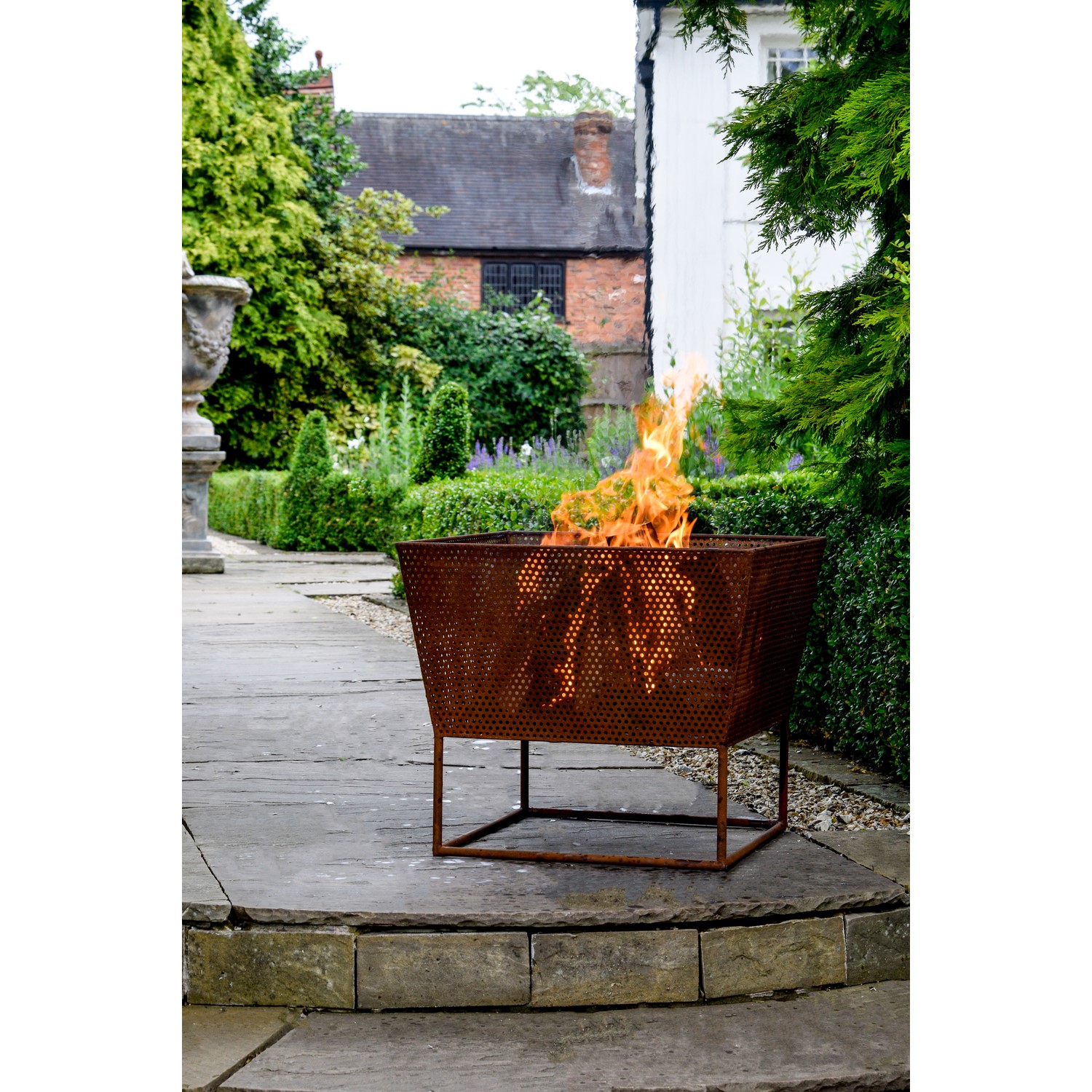 Photo of Ivyline outdoor norfolk firebowl rust iron