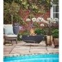 Ivyline Outdoor Orion Firebowl in Matt Black & Antique Gold