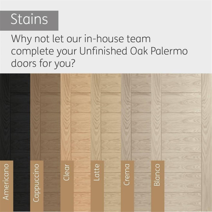 Internal Oak FD30 Fire Door - Unfinished - 1981 x 686 x 44mm - Palermo - XL Joinery