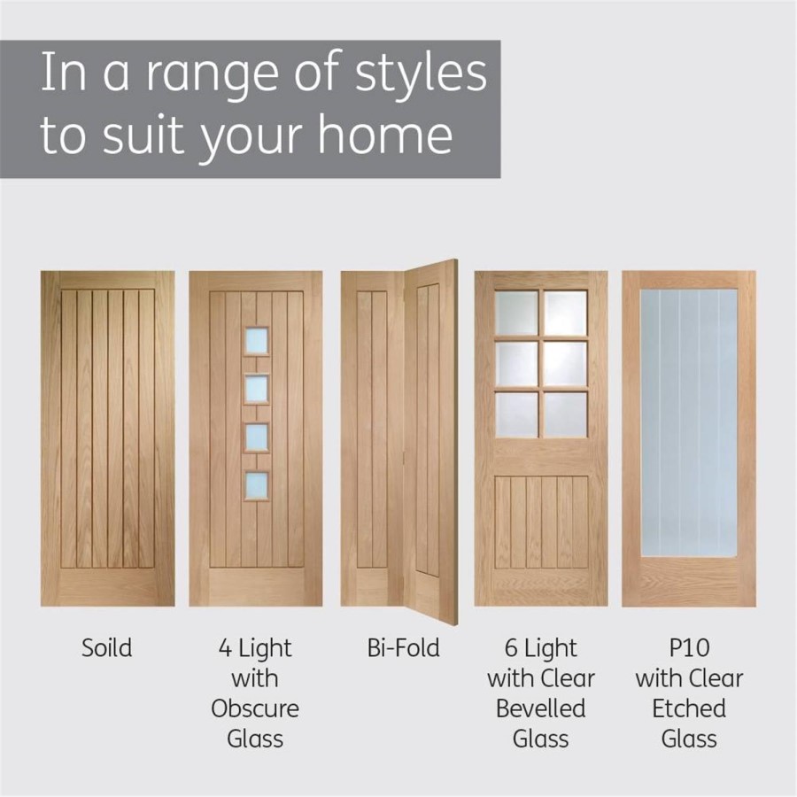 Internal Oak Cottage Door - Unfinished - 1981 x 533 x 35mm - Suffolk - XL Joinery