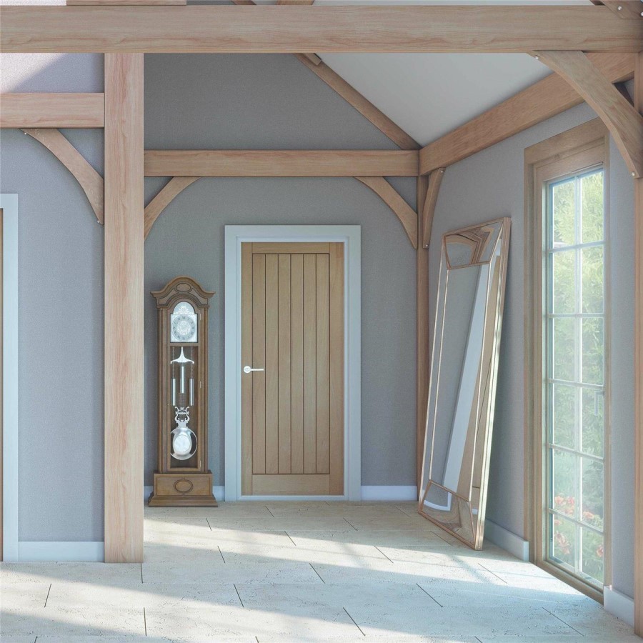 Internal Oak Cottage Door - Unfinished - 2040 x 626 x 40mm - Suffolk - XL Joinery
