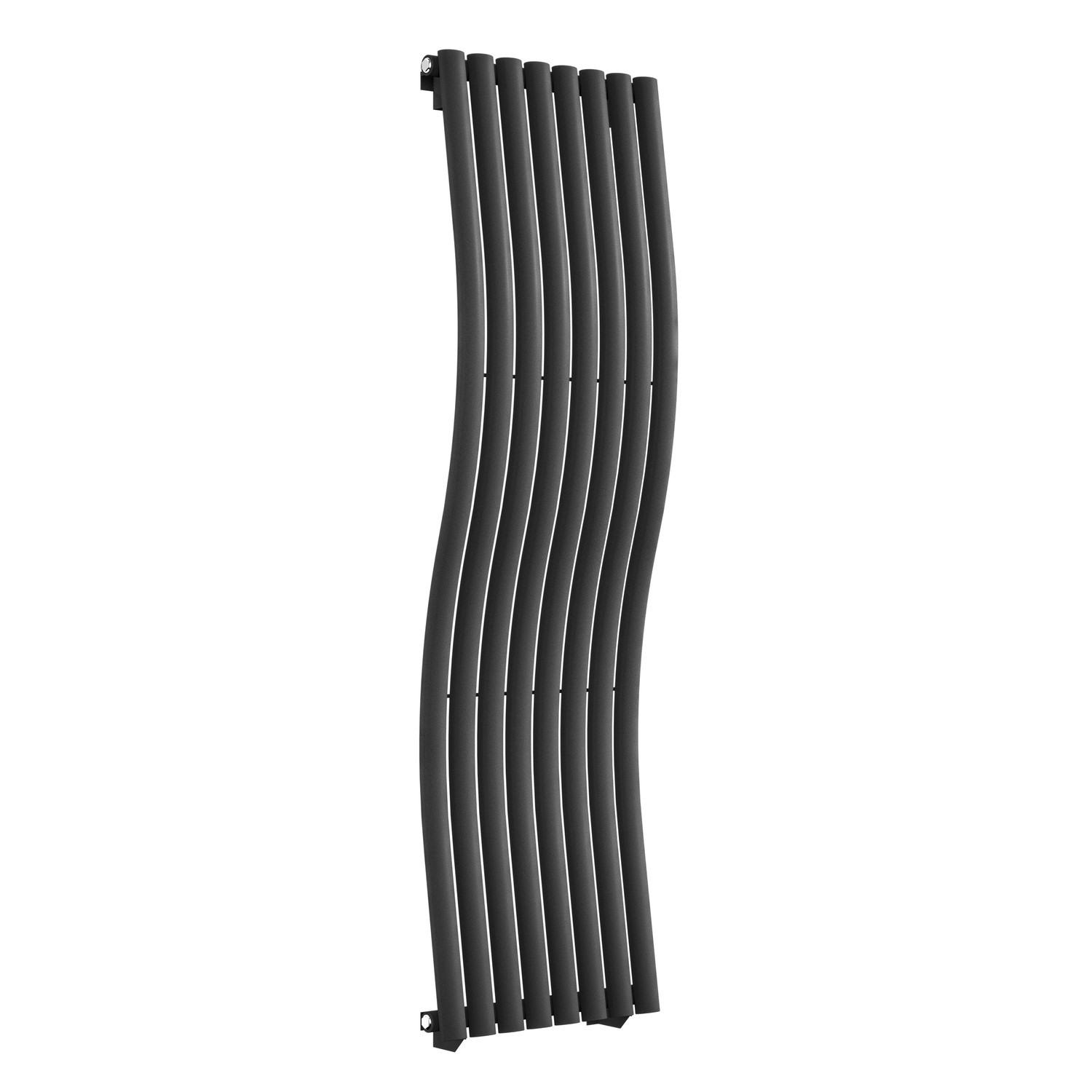 Anthracite Vertical Wave Designer Single Panel Radiator 1600 x 470mm ...