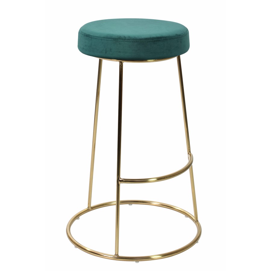 Pair of Teal Opera Bar Stools