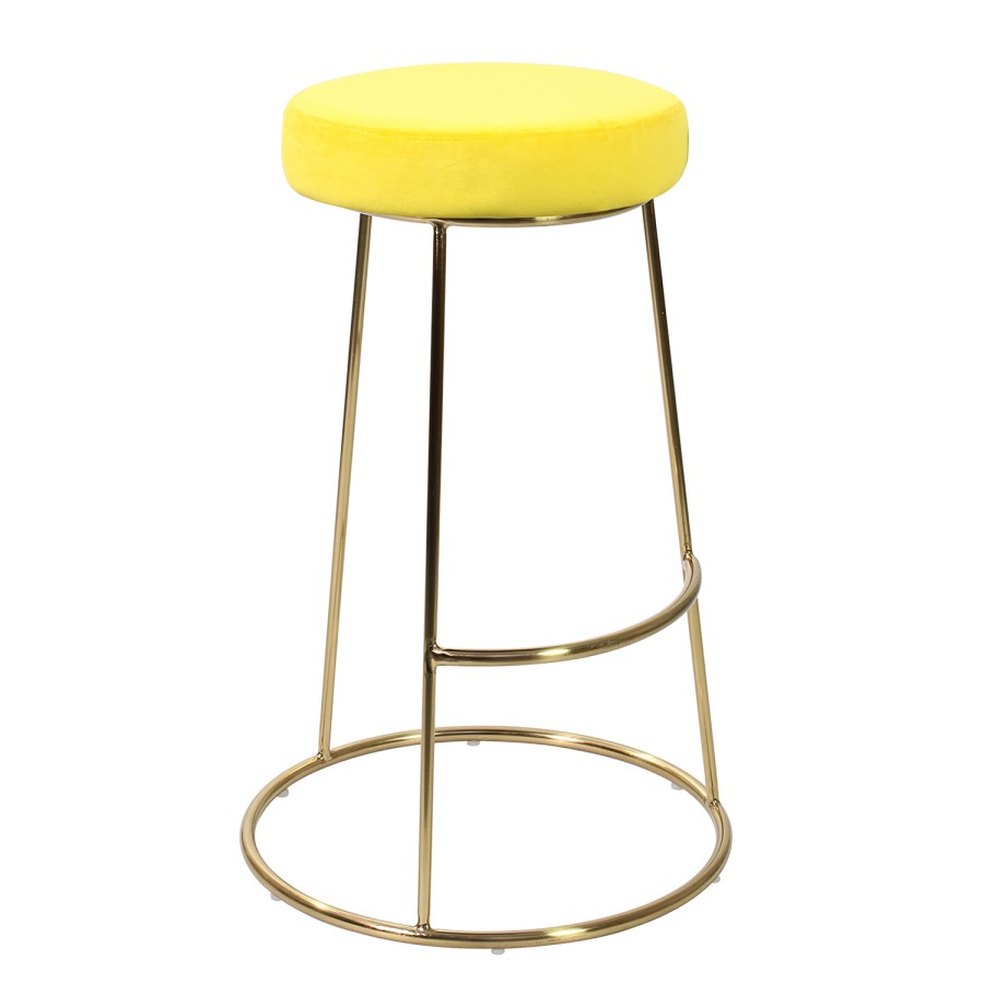 Pair of Yellow Opera Bar Stools