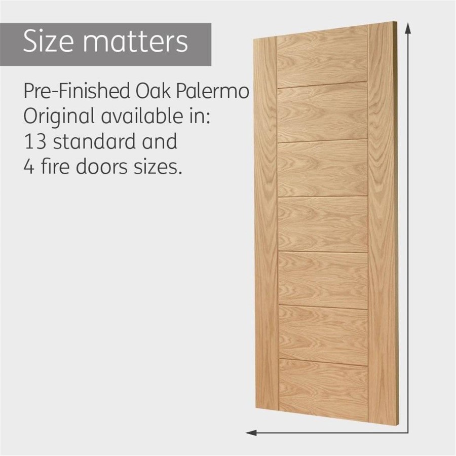 Internal Oak Door - Pre-Finished - 1981 x 711 x 35mm - Palermo Premium - XL Joinery
