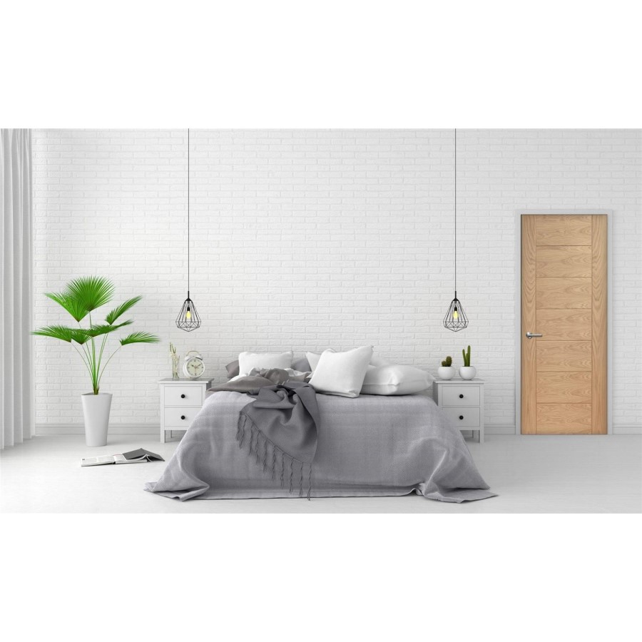 Internal Oak Pre-Finished Palermo Original Fire Door - 1981 x 838 x 44 mm, Pre-Finished