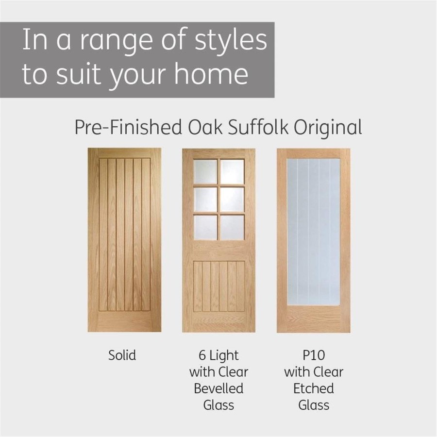 Internal Oak Cottage Door - Pre-Finished - 1981 x 711 x 35mm - Suffolk Premium - XL Joinery
