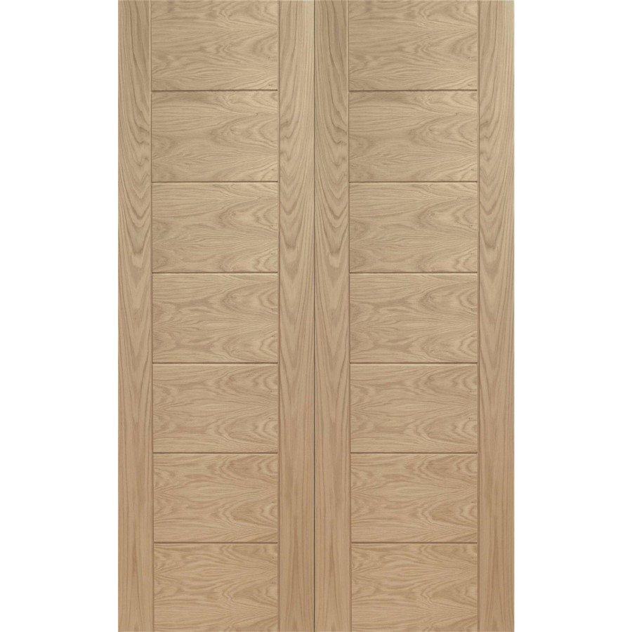 Internal Oak French Doors - Unfinished - 1981 x 1524 x 40mm - Palermo - XL Joinery