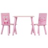 Kidsaw Owl &amp; Pussycat Table &amp; Chairs In Pink