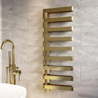 Brass Designer Curved Towel Radiator 1300 x 500mm - Ordos