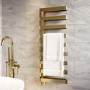 Brass Designer Curved Towel Radiator 1300 x 500mm - Ordos