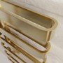 Brass Designer Curved Towel Radiator 850 x 500mm - Ordos